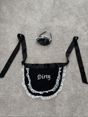 Black Lace 'Dirty' Apron Set